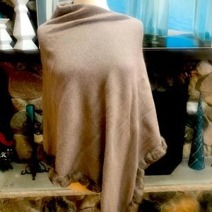 Fur edged cape